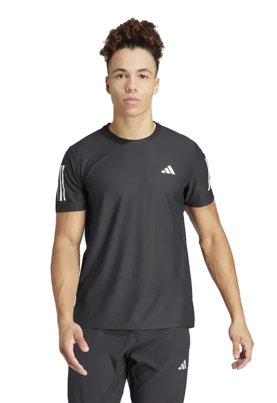 Tricou cu decolteu rotund pentru alergare - Negru