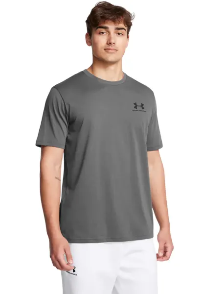 Tricou cu decolteu rotund - pentru fitness Sportstyle - Gri antracit