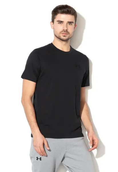 Tricou cu decolteu rotund - pentru fitness Sportstyle - Negru