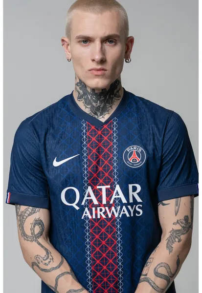 Tricou cu Dri FIt pentru fotbal Paris Saint-Germain - Alb/Bleumarin