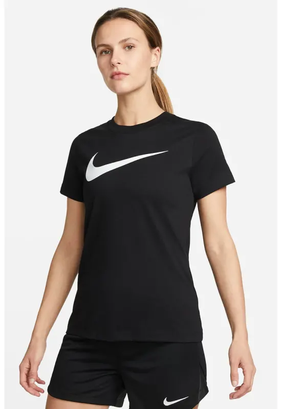 Tricou cu imprimeu logo - poentru fotbal - Alb/Negru
