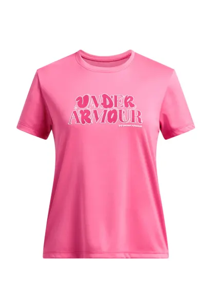 Tricou cu logo pe piept pentru fitness Wordmark - Roz deschis