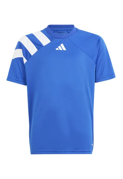 Tricou cu logo pentru fotbal Fortore - Alb/Albastru royal