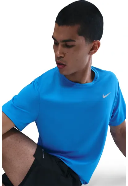 Tricou cu tehnologie Dri-Fit - pentru alergare Miler - Albastru deschis/Albastru