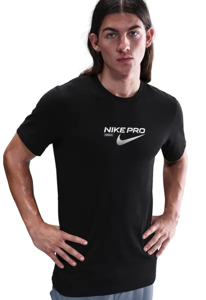 Tricou cu tehnologie Dri-FIT - pentru antrenament - Negru