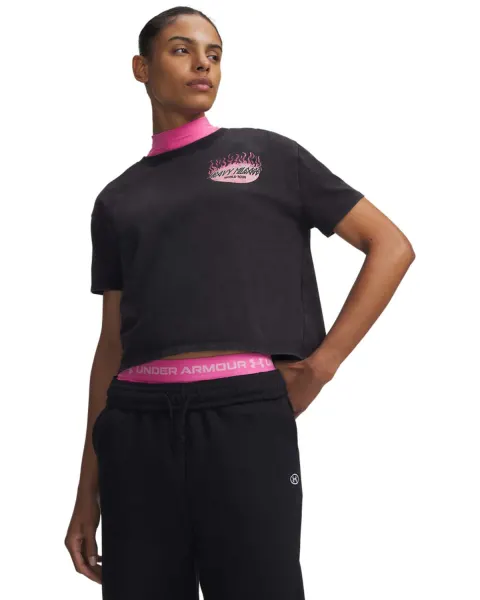 Tricou Dama RUN HEAVY WEIGHT WASH TOUR Short Sleeve Under Armour