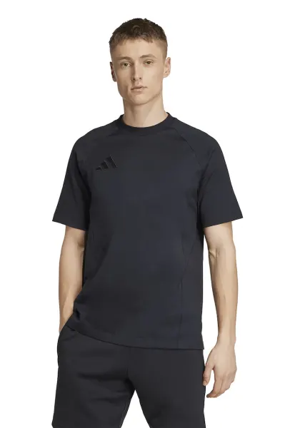Tricou de bumbac pentru fotbal Tiro25 - Negru stins