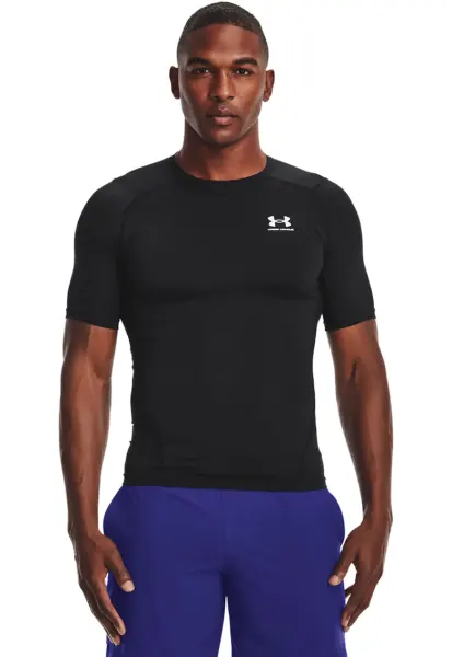 Tricou de compersie pentru fitness HeatGear® - Alb/Negru