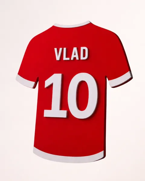 Tricou de fotbal decorativ personalizat – imprimat 3D - Default Title