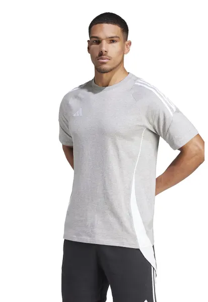 Tricou din bumbac pentru fotbal Tiro24 - Alb/Gri deschis