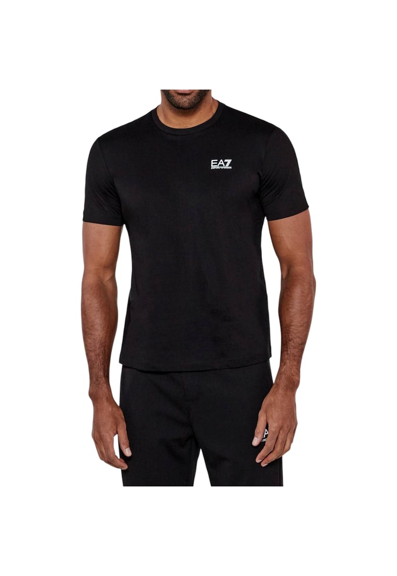 Tricou  EA7 Train Logo Series 40720 - Alb/Negru