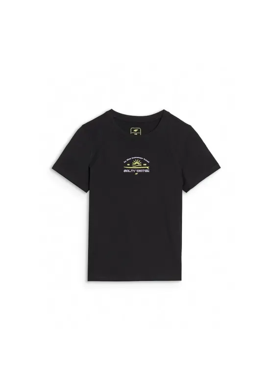 Tricou fete JWSS25TTSHF1871-20S - 4F - Bumbac - Negru