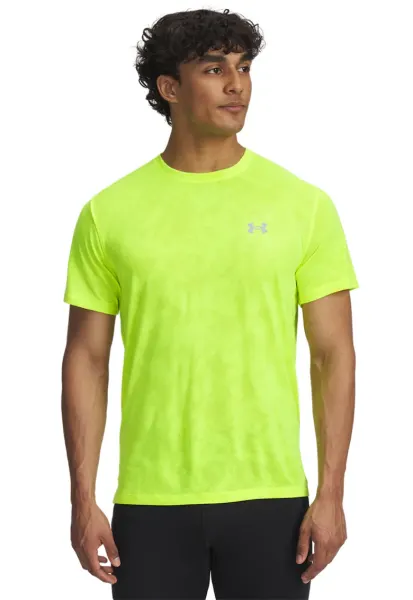 Tricou pentru alergare Launch Camo - Verde lime