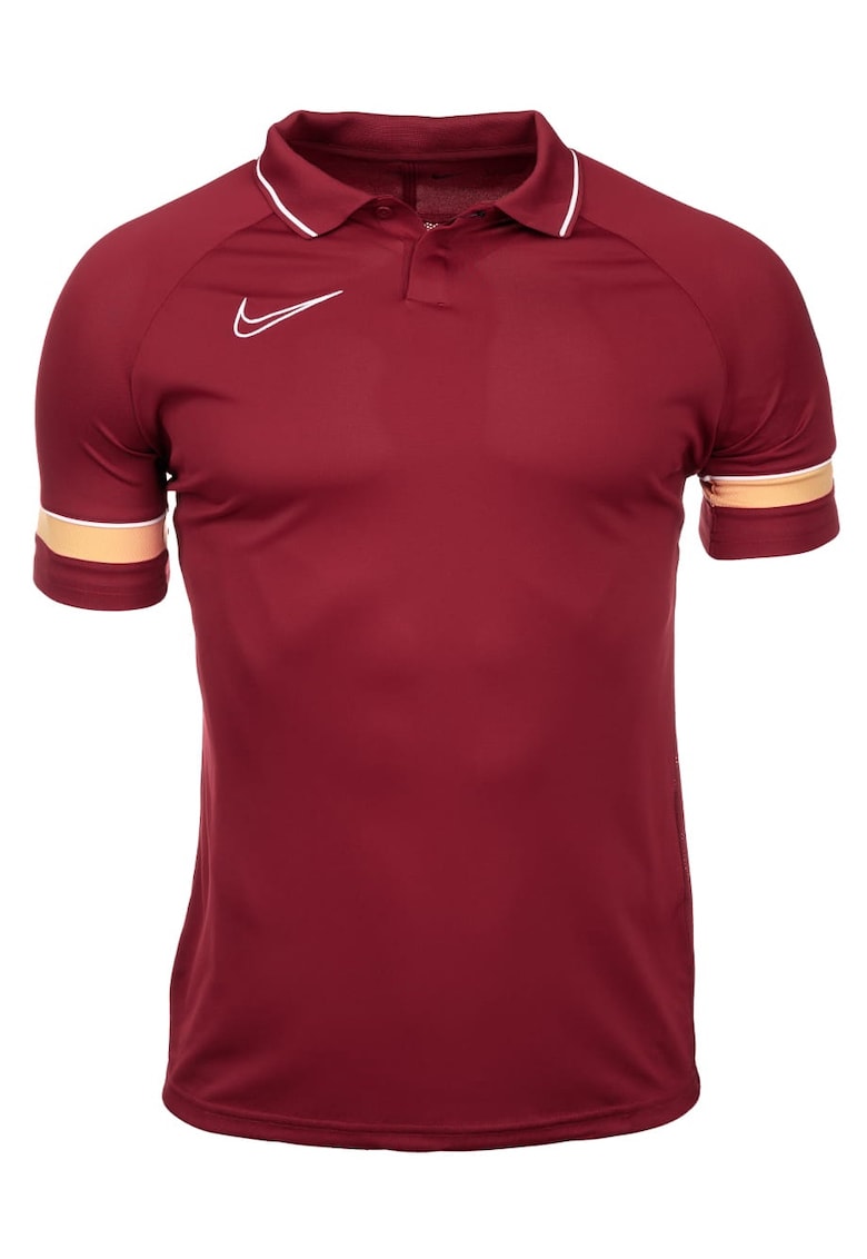 Tricou polo DF Academy 21 -  Poliester - Rosu/Alb -