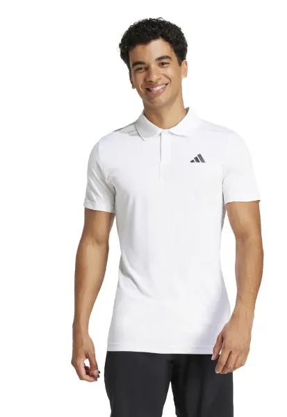 Tricou polo pentru tenis Free Lift - Negru/Alb optic