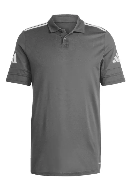Tricou polo Squadra 25 - gri - poliester reciclat - pentru barbati - cu guler si inchidere cu nasturi -