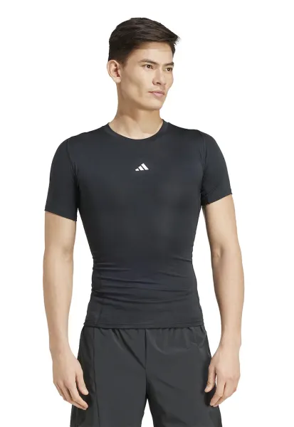 Tricou slim fit pentru fitness - Negru