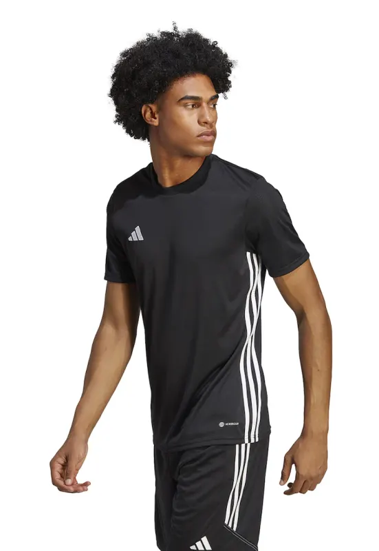 Tricou slim-fit pentru fotbal Tabela 23 - Negru