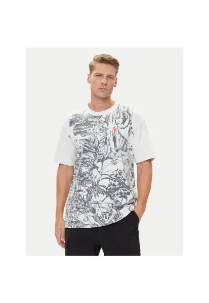 Tricou sport barbati  cu imprimeu - alb - bumbac