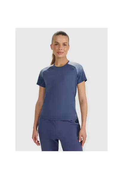 Tricou sport dama  antrenament - albastru - poliester