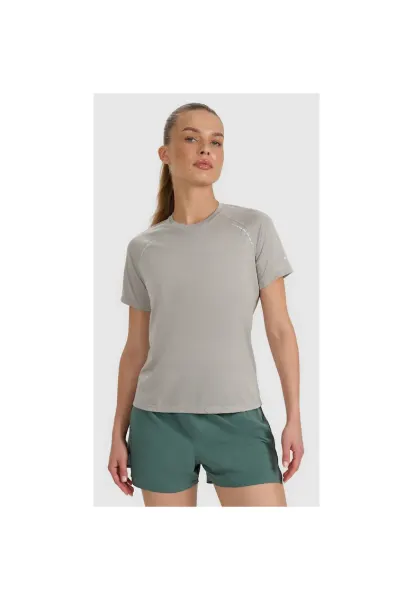 Tricou sport dama  antrenament - usor - gri - poliester