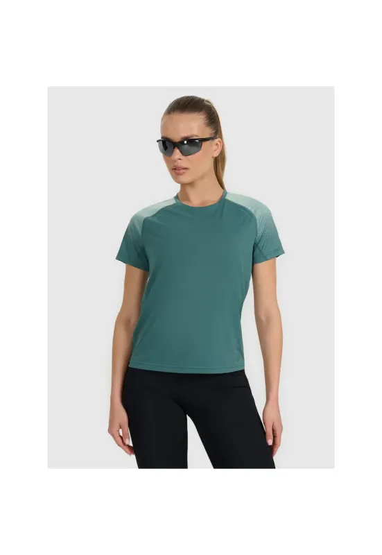 Tricou sport dama antrenament - usor - verde - poliester