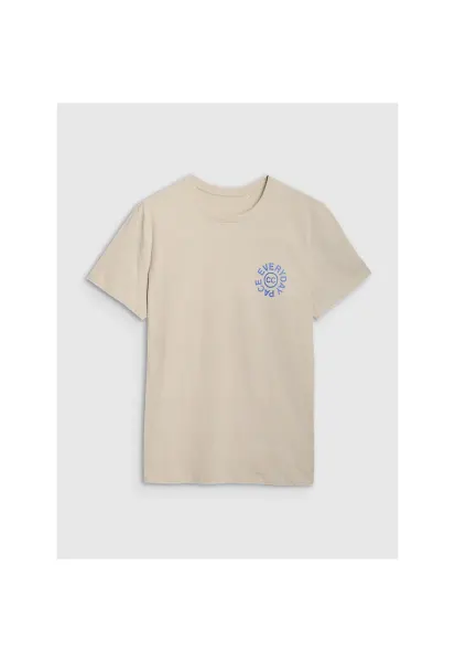 Tricou sportiv barbati  bej - 100% bumbac