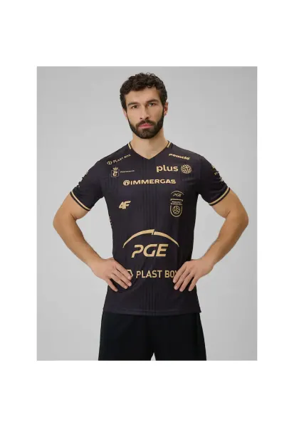 Tricou sportiv barbati  Projekt Warszawa - elastic - uscare rapida - negru - fabricat in Polonia