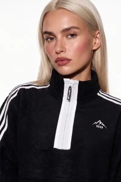 Vector Half-Zip Fleece Pullover in Black - L