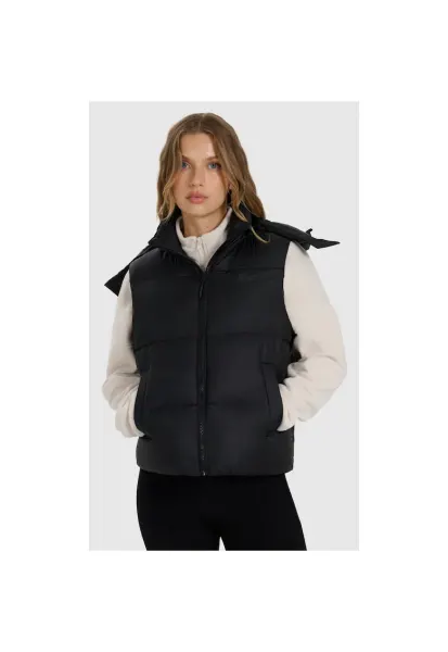 Vesta sport dama WAW25TVJAF223-20S - 4F - Poliester - Negru